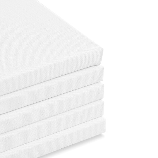 artPOP!; artPOP! Stretched Canvas Pack - 16" x 20" Canvas, Package of 5, 100% Pure Cotton Duck Canvas, Triple-Primed with Acrylic Gesso, 5/8" Profile, Durable Wood Frame; Category:Stretched Canvas; Image:1